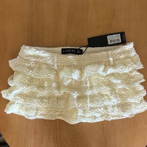 Lioness Ivory Lace Tiered Skirt